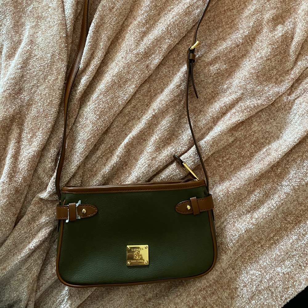 Mini Ralph Lauren Olive green shoulder bag